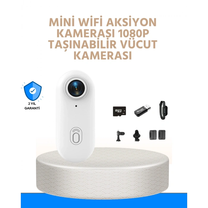 Suya ve Darbeye Dayanıklı Kompakt Spor Kamera 1080P