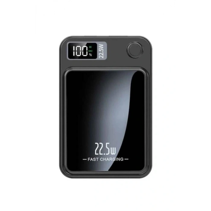 Taşınabilir Şarj Magsafe Powerbank 10.000 mAh Hızlı Şarj Led Göstergeli Kablosuz