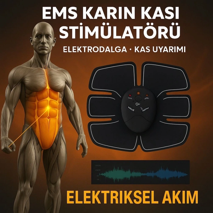 Titreşimli EMS Spor Aleti Karın Kol ve Bacak Kas Yapma Cihazı 2025 Model