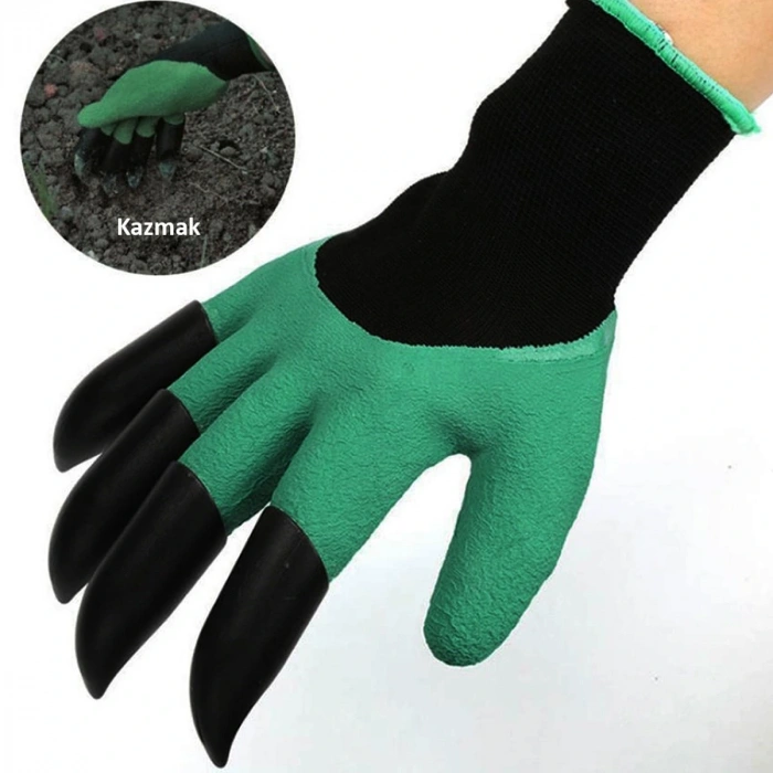 Toprak Kazma Ekme Çapalama İçin Korumalı Bahçe Bahçivan Eldiveni (5047)