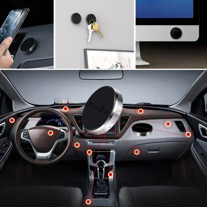 Tüm Modellerle Uyumlu Manyetik Araç İçi Telefon Tutucu Çok Amaçlı Güçlü Mıknatıs Tutucu (5047)