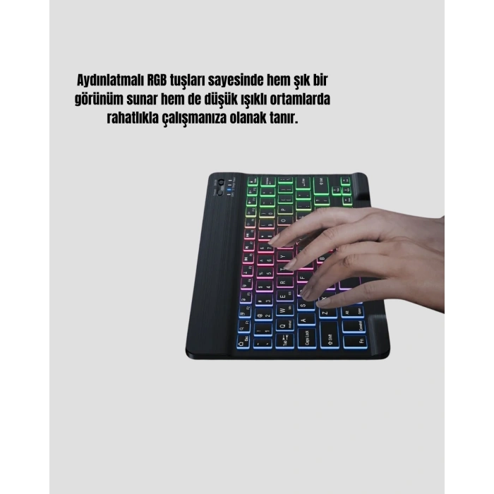 Türkçe Q Klavye RGB Işıklı Ergonomik Tasarımlı