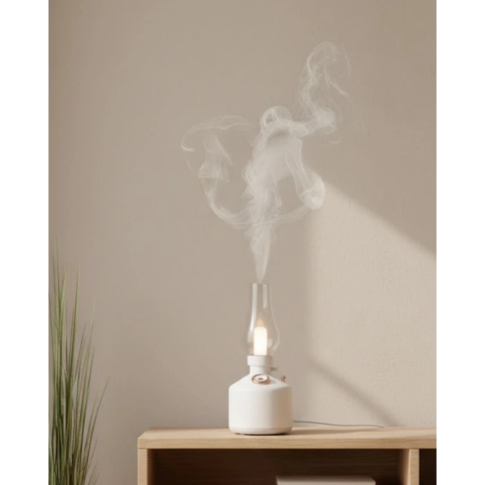 USB Şarjlı Gaz Lambası Modeli Nano Mist Aromaterapi Nemlendirici 280 ml