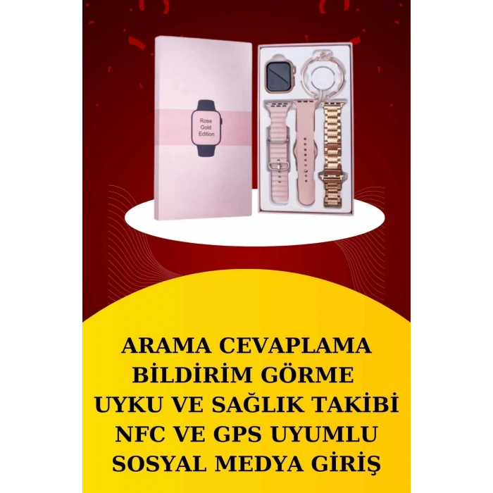 Wireless Şarjlı Akıllı Saat ve Dijital Göstergeli Kablosuz Bluetooth Kulaklık Nabız Ölçer