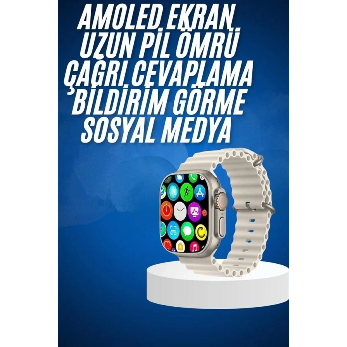 Yeni Nesil Bluetooth Bağlantılı Akıllı Saat Sosyal Medya Girişli Uyku Takibi