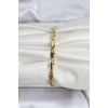 14K Gold Renk Kaplama Burgu Zincir Model CM Kadın Bileklik