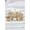 316L Çelik Gold Renk Lotus Model Kadın Küpe