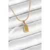 316L Çelik Gold Renk Mini Külçe Altın Model Kolye