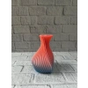 3D Dalga Desenli Kalp Formlu Dekoratif Vazo Pembe 15 cm
