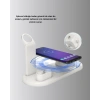 4’lü Apple Kablosuz Şarj Standı iPhone Watch ve AirPods Çoklu Şarjlı