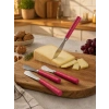 5 PARÇA  UZUN KAHVALTI BIÇAK - KIRMIZI MERMER DESEN SAPLI 16.5 cm (5047)