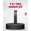 9’u 1 Arada Çoklu Bakım Tıraş Seti Profesyonel Saç Sakal Kesme