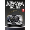 Akıllı Saat Adımsayar Nabız Ölçer Titreşim Özellikli Çağrı Cevaplama Sosyal Medya