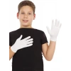 Beyaz Renk Çocuk Boy Likralı Pandomim Eldiveni (5047)