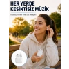 Bluetooth Kulaklık Beyaz Çağrı Cevaplama Dokunmatik Kontrol Kablosuz