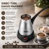 ÇELİK ELEKTRİKLİ CEZVE TÜRK KAHVE MAKİNESİ - 5FİNCAN=400ML 360° KABLOSUZ KULLANIM KATLANIR KULP 700W SCM-2967 (5047)