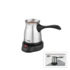 ÇELİK ELEKTRİKLİ CEZVE TÜRK KAHVE MAKİNESİ - 6FİNCAN=500ML 360° KABLOSUZ KULLANIM KATLANIR KULP 600W SCM-9039 (5047)