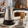 ÇELİK ELEKTRİKLİ CEZVE TÜRK KAHVE MAKİNESİ - 6FİNCAN=500ML 360° KABLOSUZ KULLANIM KATLANIR KULP SCM-9038 (5047)