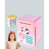 Çocuklar İçin Pembe ATM Görünümlü Elektronik Kumbara