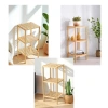 ÇOK AMAÇLI RAF - ORGANİZER 3 KATLI AHŞAP - BAMBU 36X32X80CM (5047)