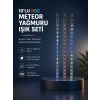 Dekoratif RGB LED Işık Çubuğu Seti 10 Adet Çubuk Kayan Yıldız Efektli