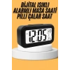 Dijital Masa Saati Takvim Çalar Saat Alarmlı Işıklı Led Ekran Pilli