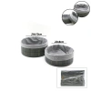 GRİ 2 BOY YUVARLAK BAMBU KENAR ORGANİZER SEPET AHŞAP ALTLIK - BEZLİ ÇAP=22X24CM (5047)