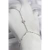 Gümüş Renk Pirinç Zirkon Taşlı Pembe Kalp Model Şahmeran