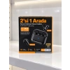 Kablosuz Bluetooth Kulaklık 4 Kulaklıklı 2’si 1 Arada Siyah