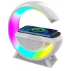 Kablosuz Telefon Şarj Bluetooth Hoparlör Istasyonu Ses Rgb Atmosfer Gece Işık Bt-2301 (5047)