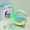 Kablosuz Telefon Şarj Bluetooth Hoparlör Istasyonu Ses Rgb Atmosfer Gece Işık Bt-2301 (5047)