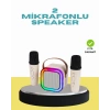 LED Işıklı Taşınabilir Karaoke Hoparlör – USB & AUX Girişli
