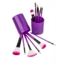 Makyaj Fırçası 12 Parça Set Yumuşak Uçlu Göz Makyajına Uygun Hafif ve Taşınabilir Çanta