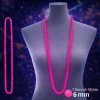 Neon Pembe Boncuk Kolye 80 cm – Retro 80’ler 90’lar Parti Aksesuarı (5047)