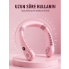 Pembe Boyun Fanı Sessiz Çalışan USB Şarjlı Taşınabilir Kişisel Serinletici