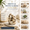 POŞETLİ RENKLİ MİX MİDYE - DENİZ KABUK VAZO TAŞI (5047)