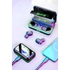 Powerbank Özellikli Kablosuz Bluetooth Kulaklık RGB Işıklı