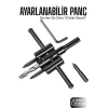 Profesyonel Ayarlı Daire Kesici Panç Seti (30-120mm) - Tungsten Çelik Uçlu Hassas Delme Seti