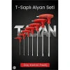 Profesyonel T-saplı Alyan Seti | 7 Parça Cr-v Çelik Hex Uçlu Güç Serisi 722632