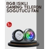 RGB Gaming Telefon Fanı Sessiz Soğutucu Tüm Akıllı Telefonlara Uygun