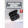 Rgb Işıklı Çift Mikrofonlu Siyah Profesyonel Oyuncu Kulaklığı Kablosuz Kulakiçi