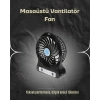 Şarjlı USB Fan – Masaüstü Mini Vantilatör, Taşınabilir, Işıklı, 3 Kademeli, Sessiz