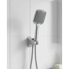 Siyah Duş Seti El Duşu Başlığı Spiral Hortum ve Duvar Askısı Banyo Duş Seti