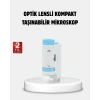 Taşınabilir Eğitim Mikroskobu 80X–200X LED Işıklı ve Darbeye Dayanıklı