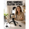 Telefon Tutucu Led Işıklı Kumandalı Mikrofon Telefon Vlog Video Kayıt