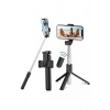 Tripod Selfie Çubuğu Bluetooth Kumandalı Kablosuz Led Işıklı