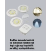 Uzaktan Kumanda İle Kontrol Edilebilen Yapışkanlı 3 Lü Kablosuz Led Spot Lamba