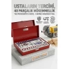 W.germany 40 Parça Lokma Seti 1/4-3/8 | Cr-v, Metal Çantalı Cırcır 723066