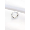 Yassı Silver Renk Ayarlanabilir Yüzük