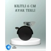 Zemin Korumalı 6 cm Kilitli Döner Ayak